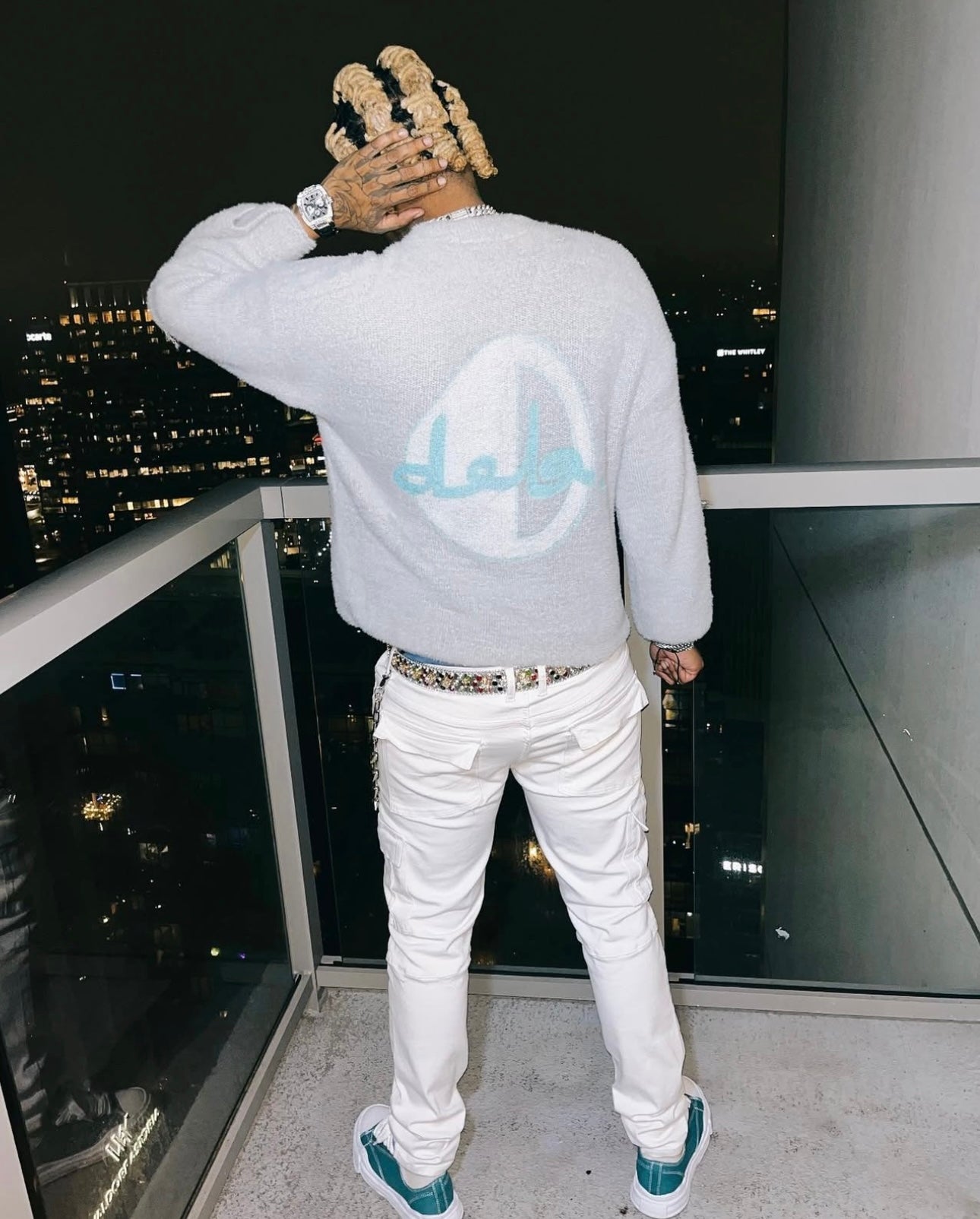 SKINNY CARGO JEANS (WHITE)